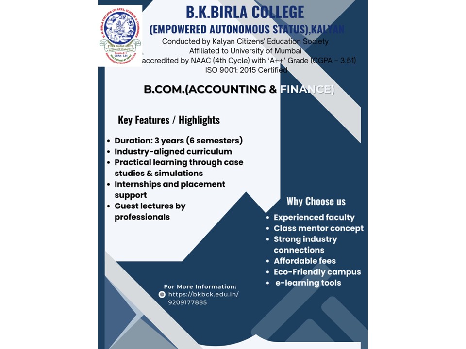 B.K. Birla College of Arts, Science & Commerce, Kalyan